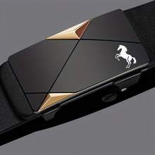 1pc Horse Pattern Men's Ratchet Belt, Luxury Brand Suit Belt, Ideal Gift Choice Old Money Vintage Autumn/Fall Urban Outfit Classic Christmas Winter Fashion Daily Men Boyfriend Gift - A - View 6