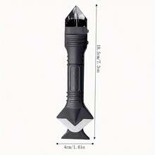 3-In-1 Silicone Curing Joint Filling Tool - 5 Interchangeable Heads' Connector Maintenance Kit | Stainless Steel, Multi-Functional, For Sealing And Releasing Adhesives At Corners | Durable, Ergonomic Cuffs, Compact Design, Easy To Hold, Durable Tool, Multi-Functional Tool, Sealing Tool, DIY Tool