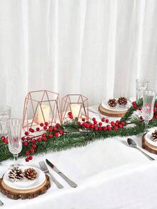 Guirlanda de flores natalinas de 5,5 metros (18 pés), guirlanda de flores artificiais, para decoração de festas de casamento e feriados, uso interno/externo, adequada para decoração de quartos, decoração de casa, decoração de aniversário, decoração de Natal, decoração de mesa de Natal, guirlanda de inverno para montar você mesmo.