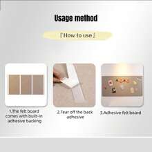 1 Stück Filz Dekoboard, Mehrzweck Wandaufkleber, ohne Bohren, geeignet für Büro und Heimdekoration, Schulbedarf, Rückkehr zur Schule