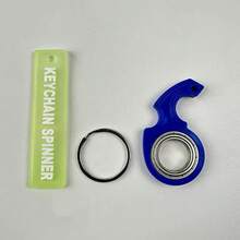 1pc Finger Spinner Keychain Stress Relief Toy - Multicolor - View 14