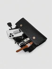 1 件鸵鸟图案 PU 手提包，多功能单肩包和斜挎包，女士日常时尚配饰，理想的情人节礼物，舒适时尚，时尚手提包，个性化礼物选择，2025 配饰，适合所有场合，价格实惠的奢华感，叛逆派对包，非常适合派对、婚礼、庆典、晚宴/宴会，优雅的女士包 - 黑色 - 查看 8