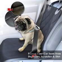 1pc Black/Brown Simple Waterproof Car Seat Cover Anti-Dirty Mat, Front Passenger Seat Pet Pad For Pet Dog/Cat Travel