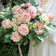 Artificial Rose Box Faux Roses Real Touch Fake Flowers For Home Floral Arrangements Valentines Day Table Centerpiece - 粉色 - 查看 4