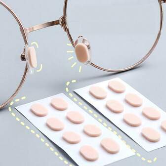 80pcs Soft Sponge Nose Pads, Super Soft Sponge Nose Pad Stickers, Eyeglass Nose Pads, Anti-Slip Nose Clips, Soft No-Mark High Nose Pads, Adhesive Extra Soft Nose Pad Lifters, Nose Bridge Relief Anti-Pressure Anti-Slip Anti-Fall Nose Bridge Supports Eyewear Accessories