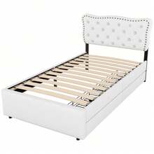 Bed Frames - Light Beige + MDF + 90cm*200cm - View 10