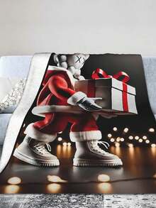 1pc Kawss Kawaii Kaw Gifts Blankets Ultra Soft Flannel Throw Blankets For Living Room Decor Bedroom Couch Sofa Chair Office Car - 黑色 - 查看 5