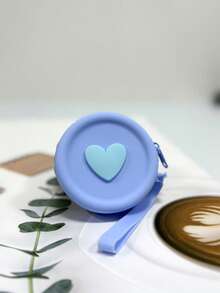 1 pieza Monedero de silicona de estilo simple, bolsa de almacenamiento de gran capacidad y forma redonda, bolsa de color sólido, adecuada para auriculares, cables de datos, lápiz labial, monedas, llaves, etc., tacto suave, fácil de limpiar y cuidar, simple y ligera, espacio razonable, alta portabilidad, adecuada para el hogar, el trabajo, las salidas y los viajes.