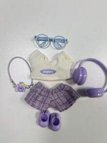 [Only Doll Clothes] 17cm- Doll Clothes For Labubu, High-Intensity 3.0 Series Vinyl Doll Outfit - Multicolor - View 4