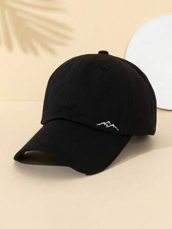 Mountain Print Casual Baseball Cap, Low-Key Fashion Outdoor Hat, Lightweight Adjustable Size, For Men