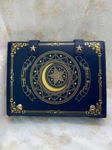 1个日式星月魔法书造型PU单肩包，翻盖式日常百搭斜挎包，小容量2D装饰包，带透明层，适合搭配洛丽塔公主裙、JK制服，可爱甜美风格，女士必备 - 彩色 - 查看 16