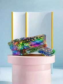 1pc Shiny Polyester Steampunk Rhinestone Captain Hat For Women & Men, Military Cap, Pirate Hat, Suitable For Halloween, Cosplay, Christmas, Bar, Bachelorette Party