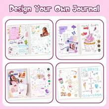 DIY Journal Kit For Girls Journaling Toys Set For Teen Art Crafts Scrapbook Diary Supplies Set Ideal Gifts For 8 9 10 11 12 13 14 Year Old Girls