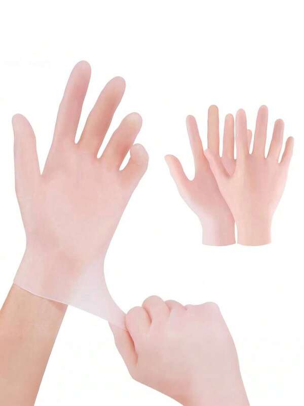 2 piezas Guantes hidratantes para manos, gel de silicona suave, reparación de la piel, reutilizables, adecuados para el cuidado de las manos