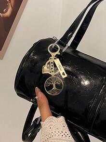 Loving Pu Leather Key Bag, Personalize Your Name.Niche Key Storage Bag,Heart-Shaped Car Keychain Made Of Ultra-Fine Faux Leather, Personalized Heart Keyring, Retractable Key Fob, The Retractable Keychain Is Compact And Stylish, Prevents Lost Keys, And Is Detachable.Valentine's Day Gift.Valentine's Day Gift.Back-To-School Season, Office And School Supplies - Multicolor - View 5