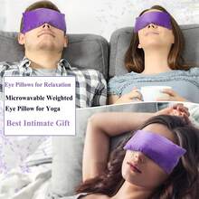 Almohada para los ojos de lavanda para relajación de yoga, máscara de ojos con peso y calentable para ojos secos, compresa caliente y fría con aromaterapia