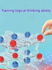 3D Tic Tac Toe Game For Kids, Indoor Entertainment, Creative Intellectual Stress Relief, Advanced Logic Reasoning And Strategy Training, Family Leisure Interest Cultivation, Parent-Child Interaction Toy, Suitable For 3-12 Years Old Boys And Girls, Birthday And Holiday Gift - Multicolor - View 5