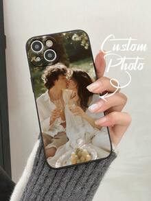 1pc Customized Allover Print Phone Case, Personalized Full-Print Protective Cover, Customizable Phone Case, Suitable For Christmas, Halloween, Anniversary, Valentine's Day, Birthday, Wedding, Mother's Day, Father's Day, Best Friend, Gift For Mom/Dad, Girlfriend, Boyfriend
