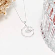 Necklace With Round Evil Eye Pendant And Zirconia, 925 Silver Plated - Silver - View 6