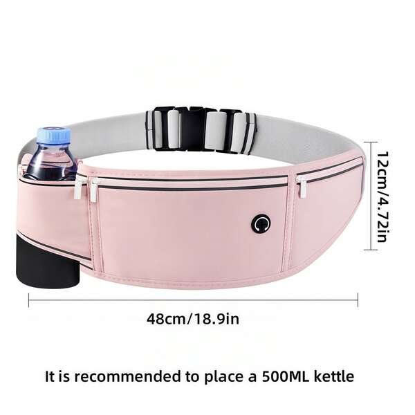 1 Stück Sportliche Hüfttasche, reflektierender Lauf-Gürtelbeutel für Marathon, Outdoor-Radfahren, kann Wasserflasche aufnehmen, verstellbare wasserdichte Hüfttasche Sportbeutel für Sport, Fitness, Reisen, Urlaub, für Damen und Herren, strapazierfähige Gürteltasche für Laufen, Wandern
