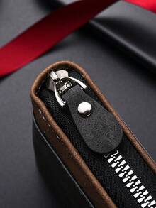 Sac pochette pour homme, sac à main pour homme, sac poignet pour homme, trousse de toilette pour homme, grande capacité, imperméable, léger, convient pour l'université, les affaires, les voyages, en PU, rétro, cadeau pour homme, petit sac, sac de Noël, sac à dos imperméable, vintage, Saint-Valentin - Multicolore - Voir 9