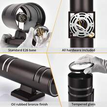 Iluminación exterior, IP63 Impermeable Arriba Abajo Porche Luces al aire libre, Aceite de Bronce Frote Iluminación Exterior de Aluminio, Luces al aire libre para la Casa - 1 - Ver 6