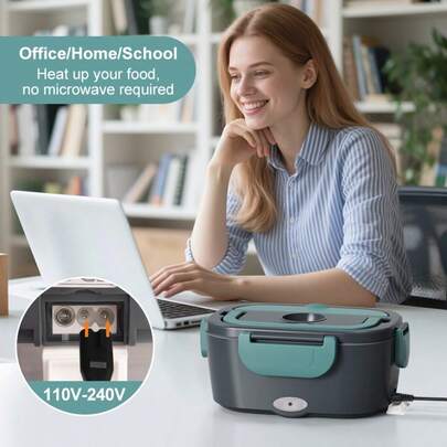 1.5L 40W Electric Heating Lunch Box, Suitable For Truck Drivers, Portable Food Warmer