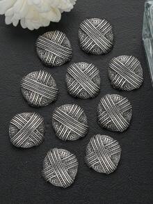 10pcs/Set Vintage Textured High-End Metal Buttons, Suitable For Coats, Sweaters, Uniforms, Suits, DIY Sewing Accessories - Multicolor - View 12