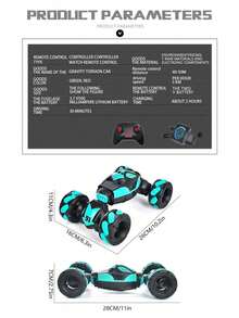 Control remoto de coche transformador con sensor de gestos 3 en 1 - Reloj + Control de movimiento + Control remoto, Coche de drift, Juguete interactivo para exteriores, Regalo creativo para niños, Sorpresa de cumpleaños para niños