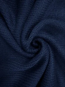 女士街头休闲简约落肩系带开衫，长袖上衣，复古富贵风格商务休闲女装工作服，宽松休闲开衫，百搭秋季女装，圣诞新年必备 - 寶藍色 - 查看 12