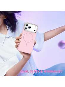 Ốp lưng điện thoại mới, chất liệu mờ mịn như da thật, vỏ cứng có nam châm, tương thích với iPhone 17 Pro, ốp bảo vệ chống rơi vỡ với ống kính được nâng cao, ốp lưng 16 Pro Max, ốp bảo vệ 15 inch, ốp da ngoài 14 Pro, ốp bảo vệ 13/12 inch. - Hồng - Xem 5