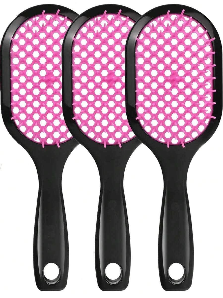 1pc Detangling Hair Brush - Effortlessly Removes Knots - Super Soft Bristles - Suitable For Curly, Straight, Wet Or Dry, Damaged Hair,Hair Brush,Slick Back Brush,Styling Brush,Curly Hair Brush,Edge Brush,Hair Comb,Brush Hair,Hair Brush Set,Comb Hair,Comb For Curls,Detangling Brush,Hair Brush For Women,Hair,Travel,Hair Products,Hair Tools,Hair Stuff,Barber,Barber Accessories,Barbershop,Hairdressing Equipment - Purple - View 1