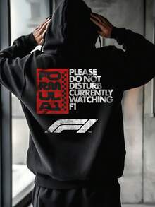 Sports Style Double Sided F1 Racing Motul Graphic Hoodie Spring/Autumn Mens Winter Clothes Mens Clothing Regular Fit  Pocket  Mens Hoodie  Black Hoodie Men's Holiday Clothes Suitable For Comfortable Wear For Casual,Streetwear,Mens Gifts - 黑色 - 查看 1