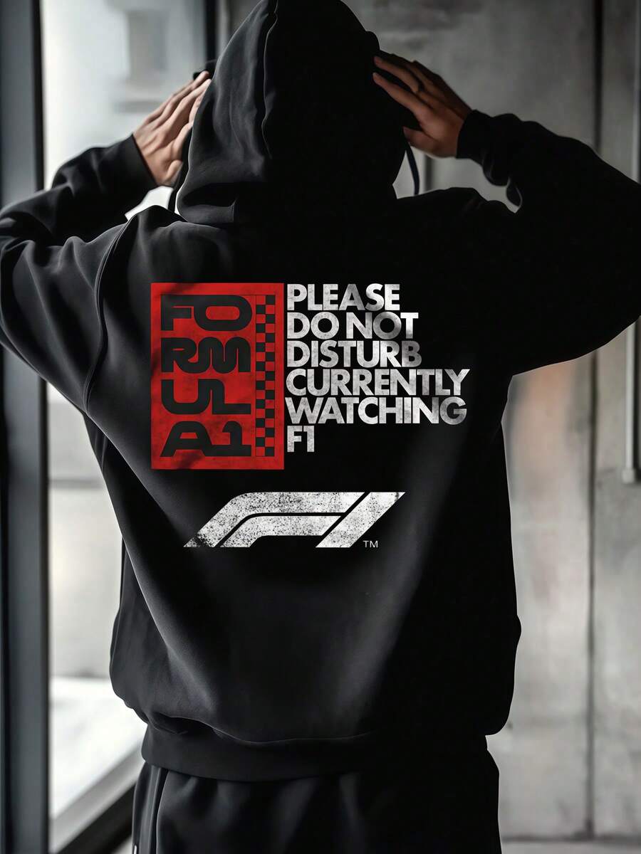 Sports Style Double Sided F1 Racing Motul Graphic Hoodie Spring/Autumn Mens Winter Clothes Mens Clothing Regular Fit Pocket Mens Hoodie Black Hoodie Men's Holiday Clothes Suitable For Comfortable Wear For Casual,Streetwear,Mens Gifts - 黑色 - 查看 1