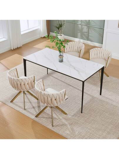 Fluwelen Seats Heavy Metal Frame, 180 Degree Swivel Function, Back, Zachte Luxurious Flexible Between Living Room, Budol Creative Workspace (Set Of 2) view 2