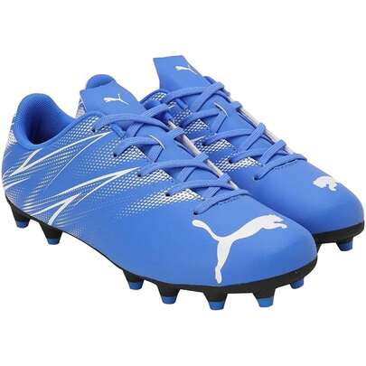 Puma Childrens/Kids Attacanto Turf Training Football Boots (Blue/White) - 80% Synthetic/10% Textile/10% Rubber - (RD3437)
