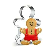 大型圣诞饼干模具套装，DIY 饼干模具形状 - 圣诞树、雪人、姜饼人、雪花、糖果