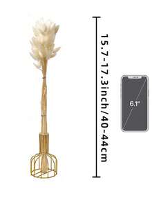 60/120/180/240pcs Natural Dried Flowers Decor, Natural Dried Rabbit Tail Grass, Dried Cattail, For Home Decor, Wedding Decor, Party Decor, DIY Crafts, Photography Props, Theme Decor, 17.7 Inches (White)