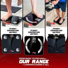 Báscula inteligente Bisonbody EssentiaMetrics – Detecta 20étricas de composición corporal, incluyendo peso, IMC, grasa corporal y muchoás – Se conecta a la aplicación de smartphone – Soporta 8 usuarios – Báscula digital - 20 Métricas de Salud - Ver 2