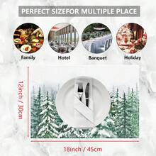 1 pezzo/4 pezzi/6 pezzi Tovagliette in lino con motivo albero di Natale, adatte per tavolo da pranzo, Natale, possono essere regali di Natale, decorazioni natalizie, applicabili per tutte le stagioni, tovagliette da tavolo moderne lavabili, decorazione per la stanza, sottobicchieri, tappetini per tavolo da cucina e da pranzo, decorazione per feste interne/esterne, decorazione per la casa, regali ideali