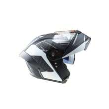 AINHFAAD Breathable Motorcycle Helmet Flip Up With Dual Visor Inner Blue Lens Anti Glare All Season Warm  Unisex Riding Helmet, 202 - Gray Multidimensional Space - View 11