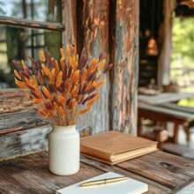 100 piezas de ramos de colas de conejo secas y mezcladas - Perfectas para arreglos florales DIY y decoración del hogar | Ideal para bodas, estilo rústico y celebraciones como Halloween, San Valentín, Acción de Gracias y Navidad