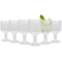 6pcs Vintage Stemmed Wine Glasses 10 OZ, Hobnail Glass Goblets, Colored Drinking Glasses For Dining Table, Party, Bar - trong suốt - Xem 10