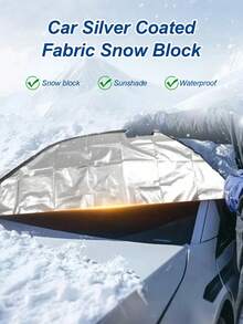 1 pieza Cubierta para parabrisas de coche - Cubierta frontal a prueba de nieve/escarcha de invierno, parasol, cubierta antipolvo, almohadilla protectora contra el sol de verano, parasol de ventana de coche, película protectora del parabrisas (anti-hojas/sol/polvo/escarcha/nieve) - Protección contra el viento y los rayos UV para todo tipo de clima, apta para sedanes, SUV, camiones y coches universales - Multicolor - Ver 2