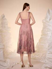 Mgiacy,New Arrival,Halter Straps, Printed Mesh, Pull Strips, High-End, Evening Gowns,For,Dinner Parties