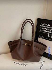 Nuevo bolso de mano de invierno de gran capacidad, bolso casual y sencillo para mujeres, bolso de hombro de gran capacidad, de moda, de debajo del brazo, bolso de compras, bolso retro multifuncional para ir y venir, bolso de hombro de un solo hombro con tela de PU, espacio interior espacioso, correa de hombro cómoda en línea, cierre magnético adecuado para mujeres, estudiantes universitarios, trabajo, ir y venir, viajes de negocios, un bolso de gran capacidad y alta apariencia