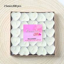 9pcs/50pcs Heart-Shaped Scented Candles, Suitable For Proposal, Mother's Day, Valentine's Day, Birthday, Autumn/Winter, Various Festivals, Anniversary, Friend Gifts. Natural Wax, Unscented Mini Candles, Romantic Proposal Birthday Home Decor, Also Suitable For Valentine's Day, Proposal, Romantic Dinner, Wedding, Mother's Day Gift, Valentine's Day Decoration - Multicolor - View 23