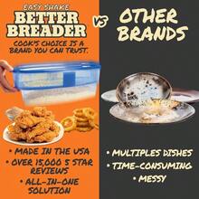 Original Better Breader Batter Bowl AllinOne Mess Free Breading At Home Or - As Pic - View 5