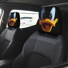 2pcs Personalized Car Headrest Covers, Double-Sided Printed - Fits All Models, No Filling Design, Easy Installation - Funny Car Interior Decor For Male/Female Drivers/Passengers - Durable Fabric Car Seat Headrest Protectors - Multicolor - View 2