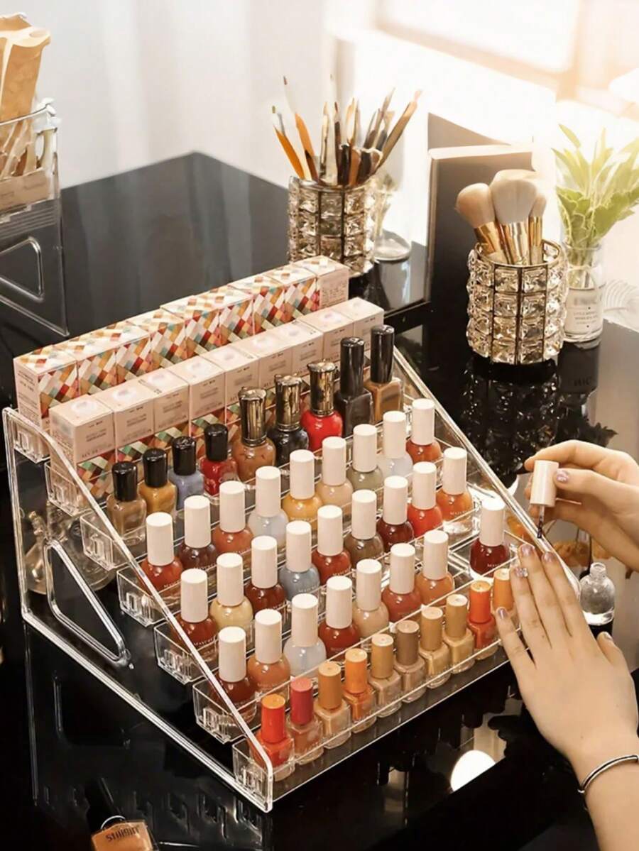 3/5/7 Tier Nail Polish Display Rack, Nail Polish Gel Storage Box, Makeup Organizer For Nail Salon, Eyeshadow, Cosmetics, Glasses, Toys, Desk Decor, Mother's Day Gift